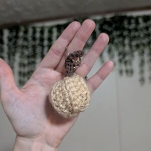 Handmade Crochet Pumpkin Keychain